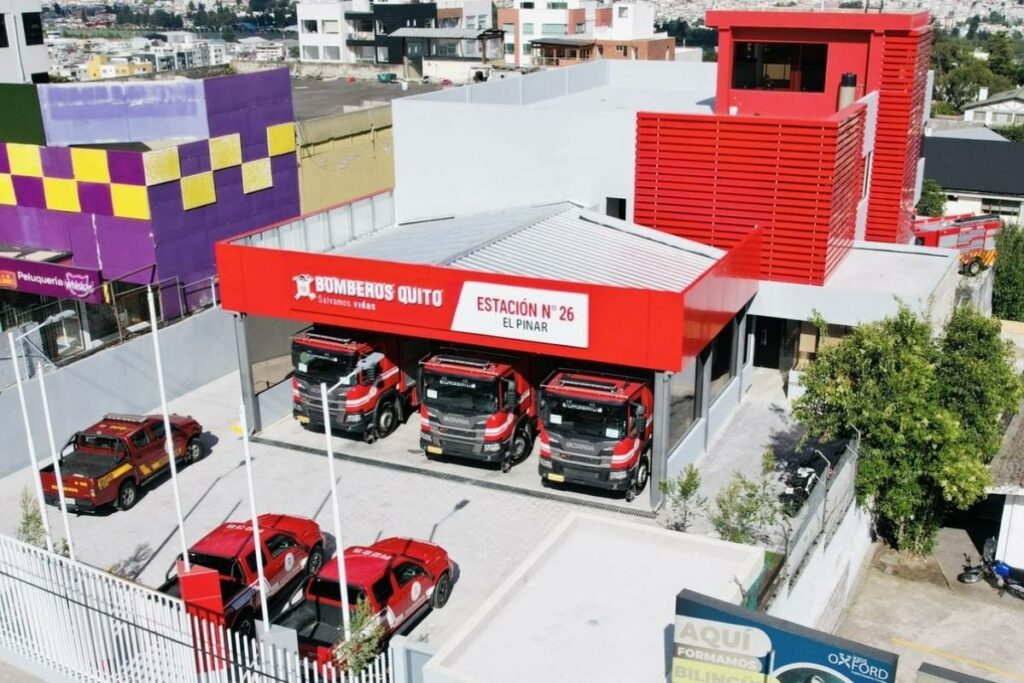 La nueva estación de Bomberos está ubicada en el noroccidente de Quito