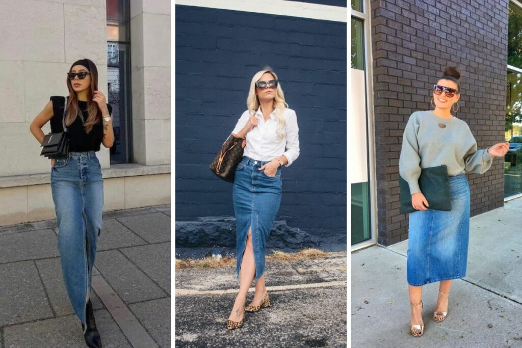 Skirt Mezclilla Falda Bermuda Zara Las Faldas Midi Vaqueras Son