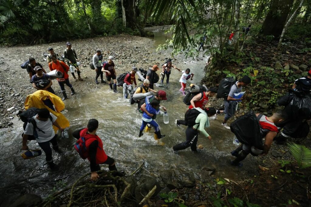 Imagen referencial. Migrantes intentan cruzar la selva del Darién.