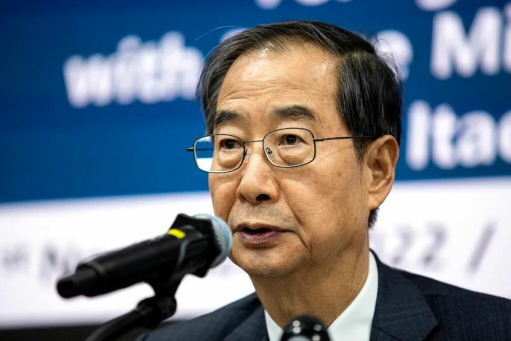 El presidente interino de Corea del Sur, Han Duck-soo, en una imagen de archivo.