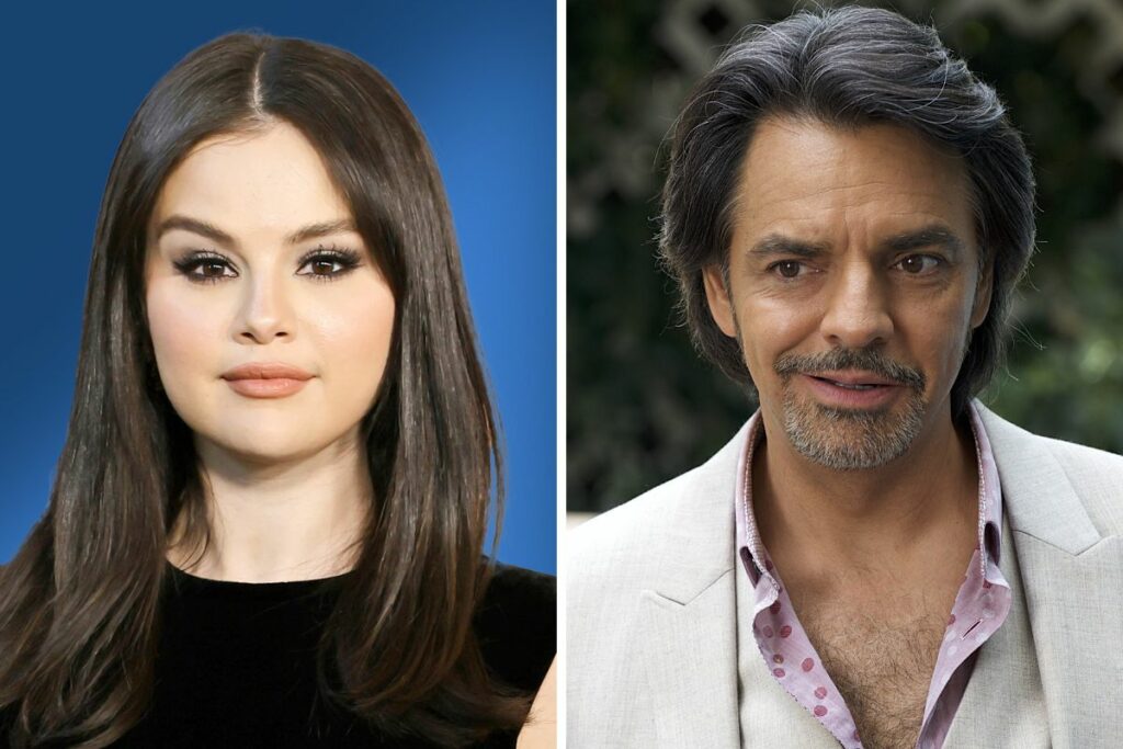 La actriz Selena Gomez y el comediante mexicano Eugenio Derbez.