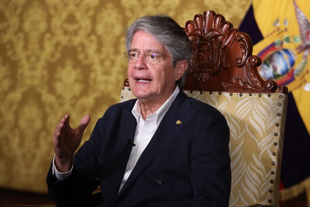 El expresidente Guillermo Lasso durante su mandato, en la Presidencia. Foto: Archivo
