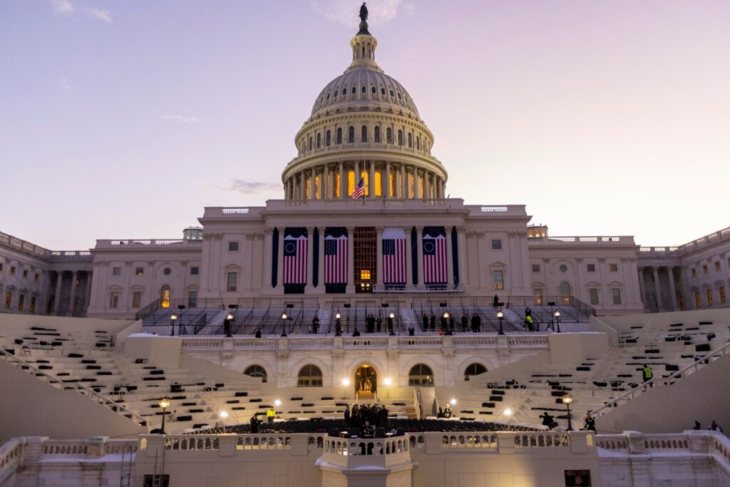 El Capitolio se prepara para la investidura de Donald Trump.