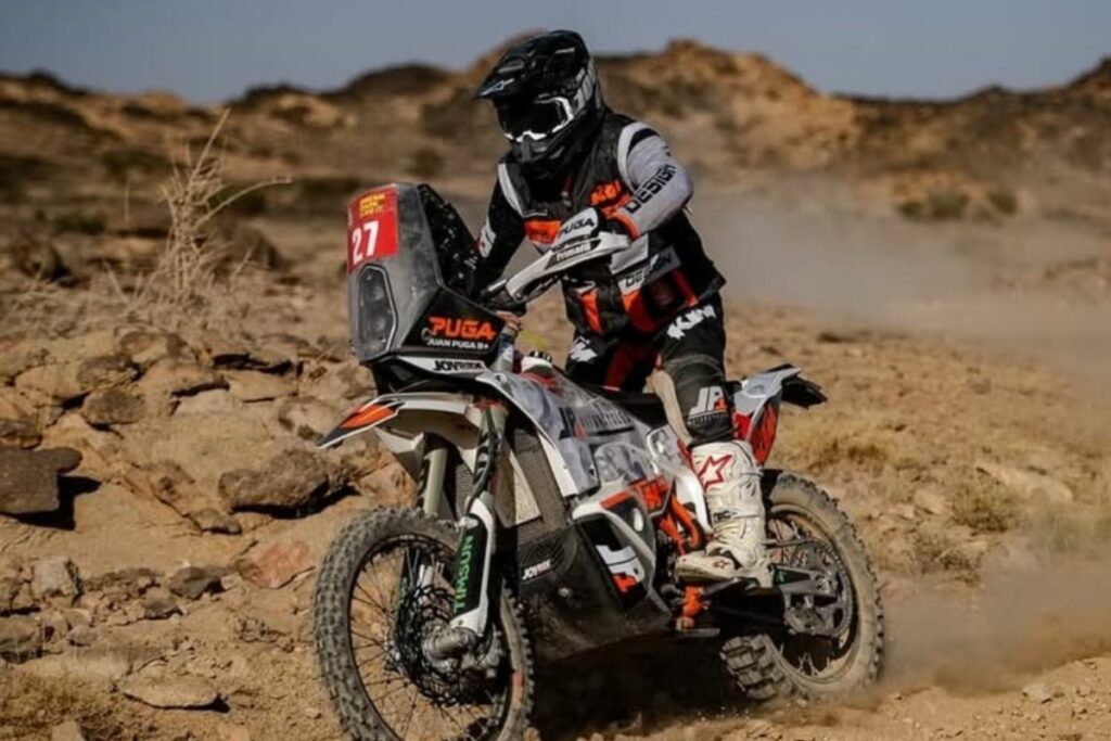 El ecuatoriano Juan José Puga durante el Rally Dakar.