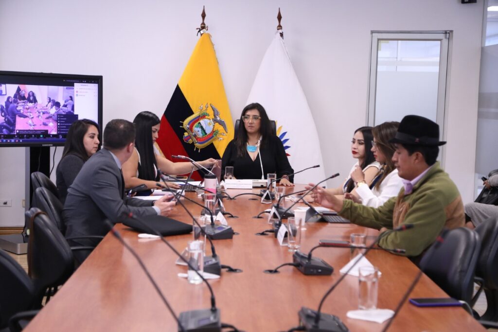 Comisión de la Asamblea Nacional en una sesión previo a la vacancia legislativa.