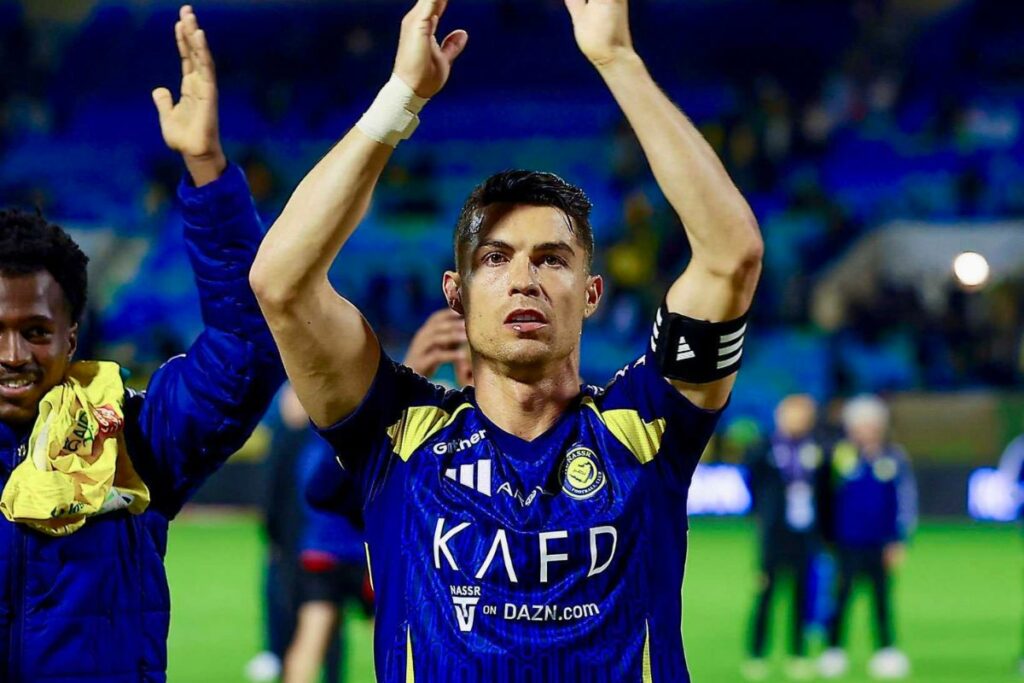 Cristiano Ronaldo celebra un gol con el Al Nassr de Arabia Saudita.