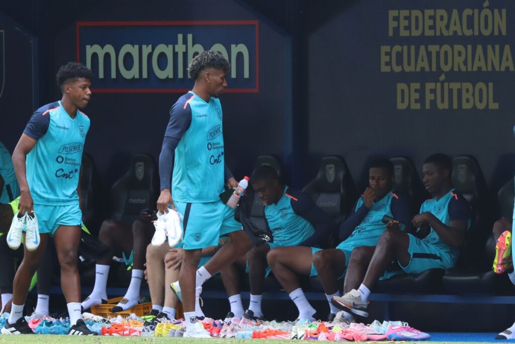 La Selección de Ecuador en un entrenamiento en Quito.