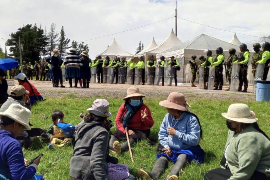 Imagen difundida por el alcalde de Cuenca, Cristian Zamora, sobre la presencia militar y policial. Cortesía