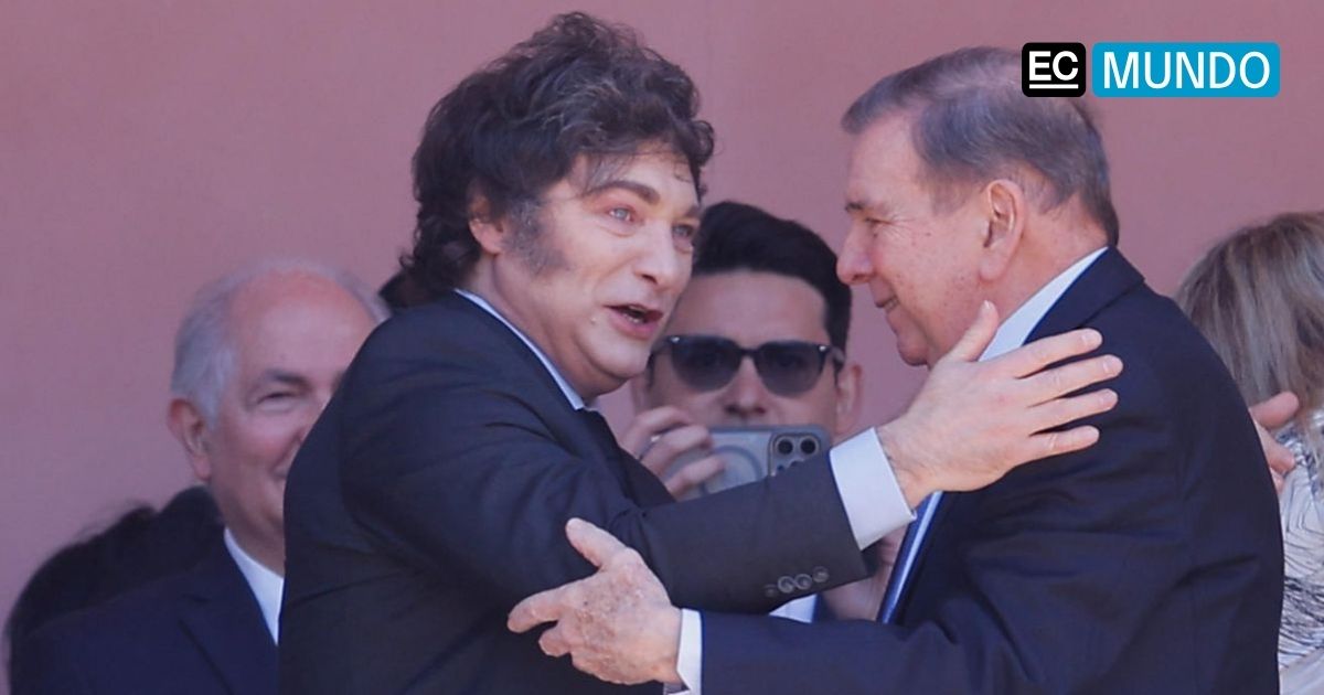 Javier Milei y Edmundo González reciben apoyo de venezolanos en la Casa ...