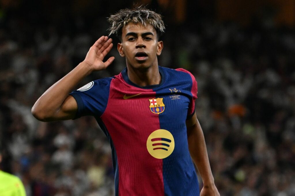 Lamine Yamal anotó uno de los goles del FC Barcelona en la final de la Supercopa de España.