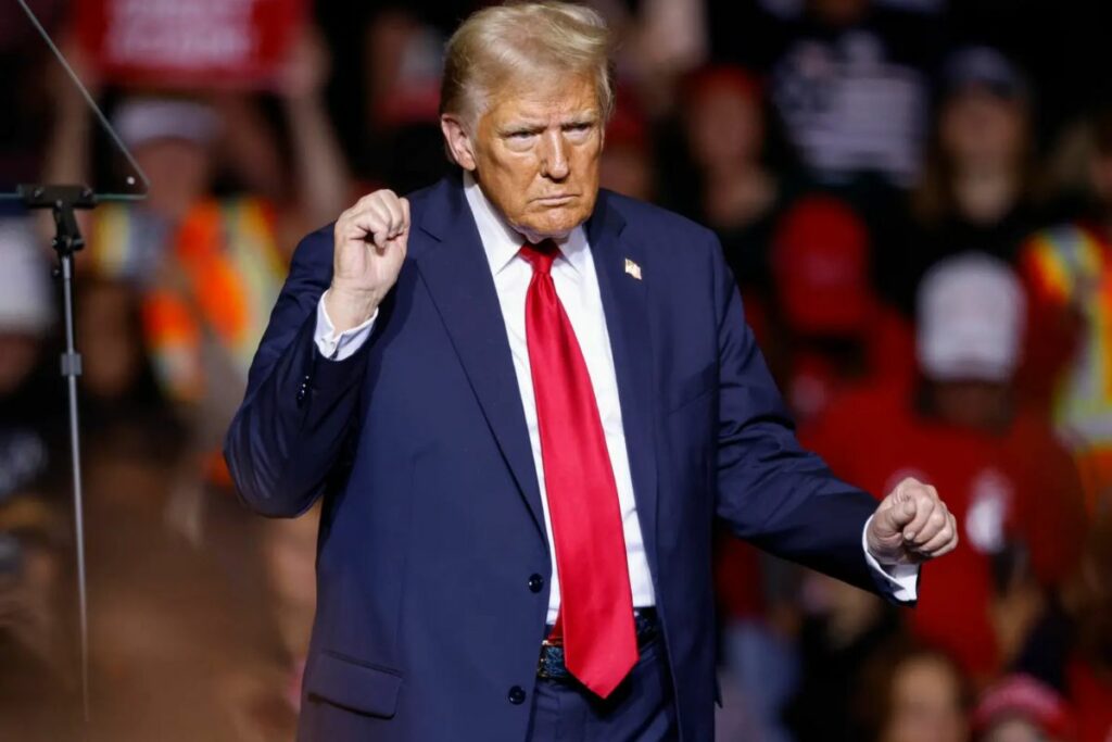 Donald Trump durante uno de sus discursos en una fotografía de archivo.