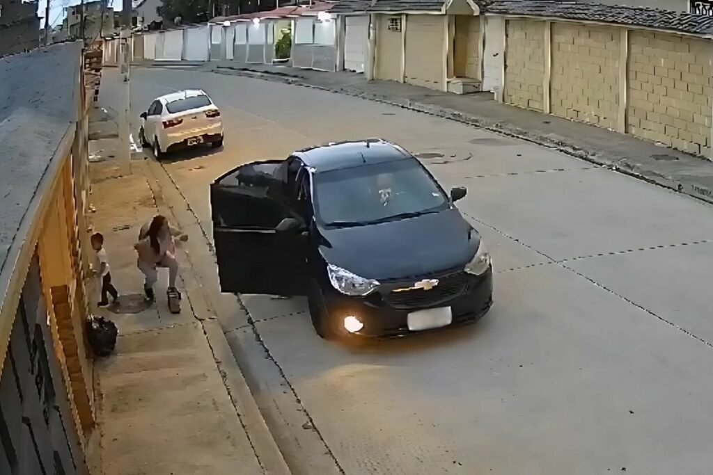 Un video registró el momento del falso secuestro en el norte de Guayaquil