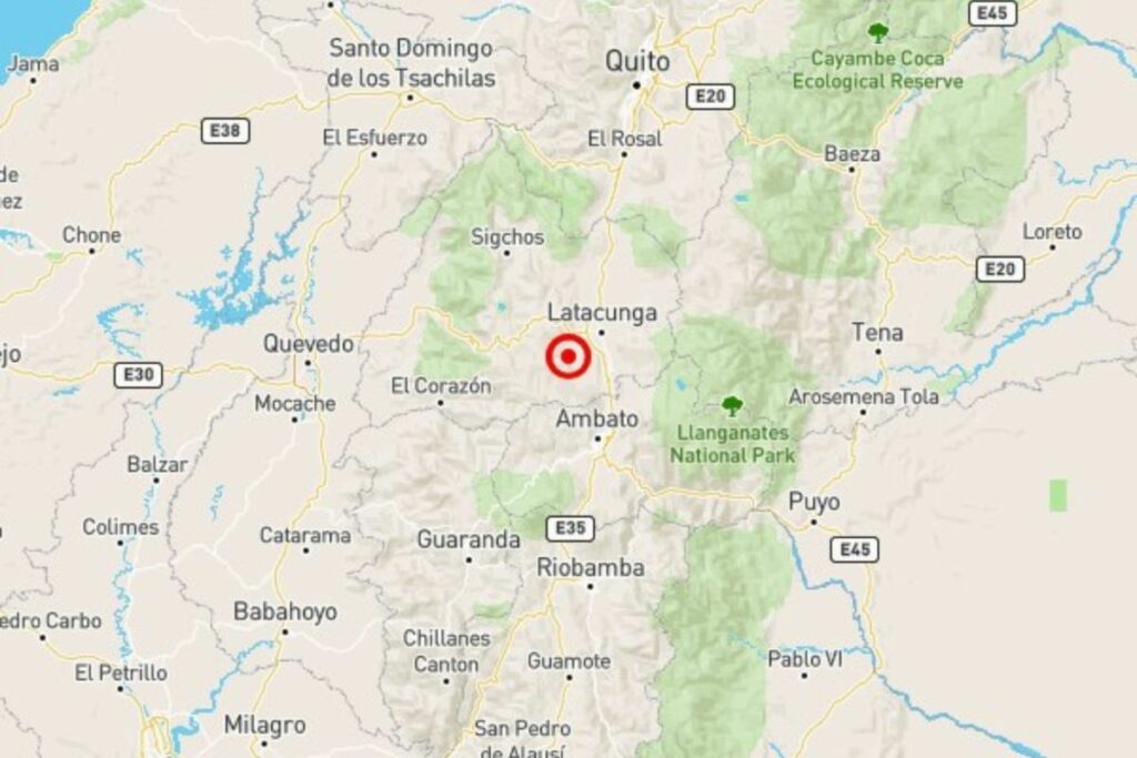 El sismo tuvo su epicentro a cinco kilómetros del cantón Pujilí, en Cotopaxi