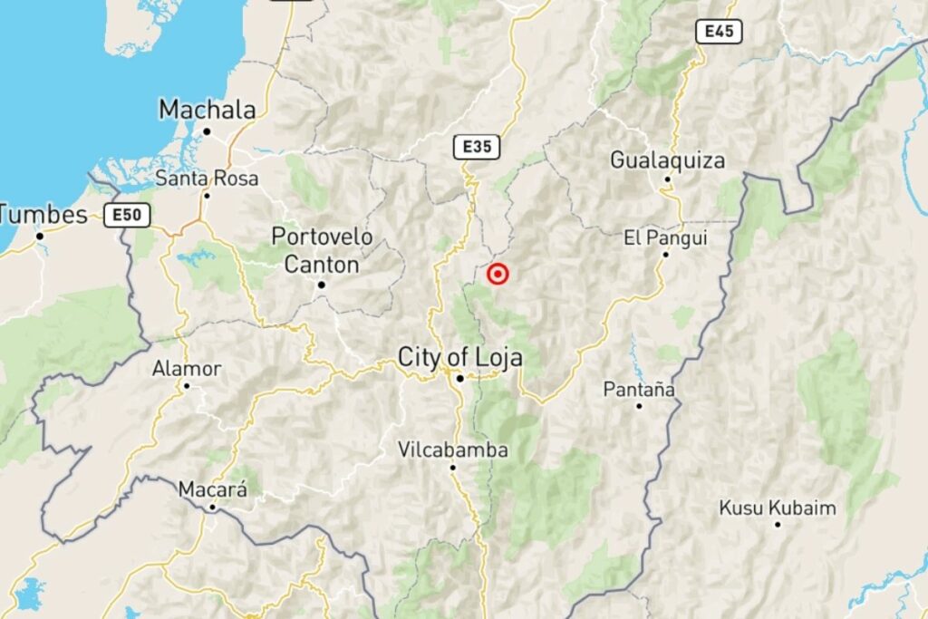 El epicentro del sismo de este miércoles se registró cerca a la ciudad de Loja