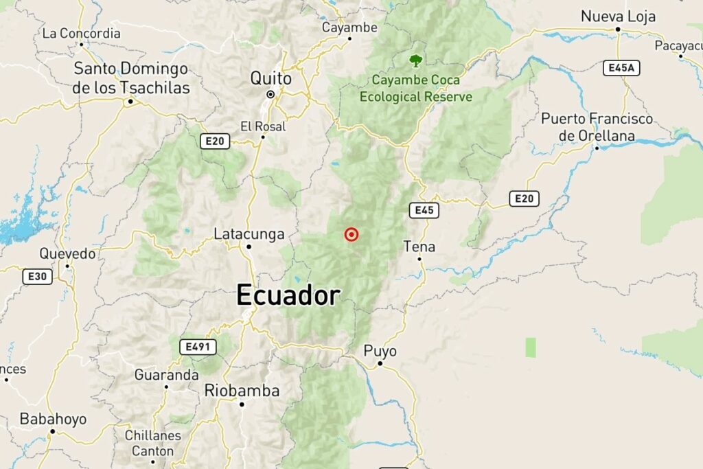 El epicentro del temblor se registró en la provincia de Napo