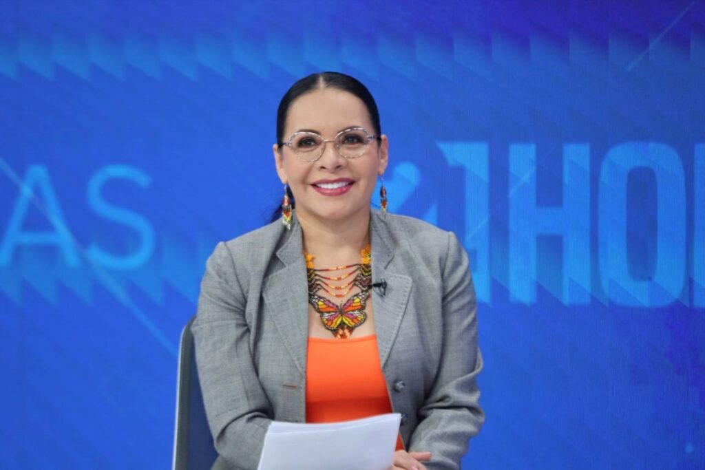 Diana Atamaint en una entrevista para un medio de comunicación.