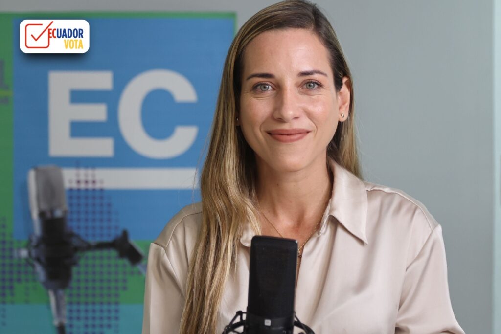 Andrea González en una entrevista con EL COMERCIO.