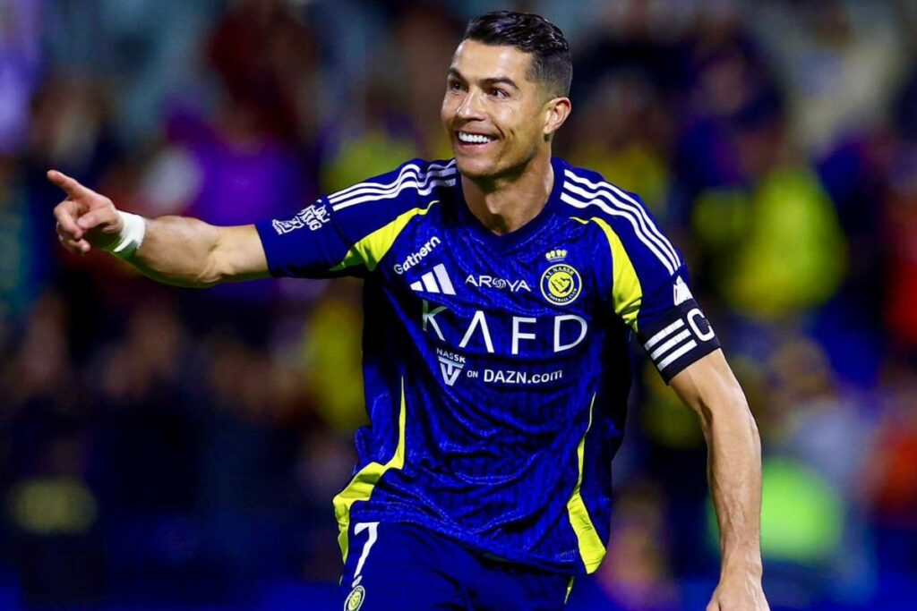 Cristiano Ronaldo festeja un gol con el Al Nassr de Arabia Saudita.