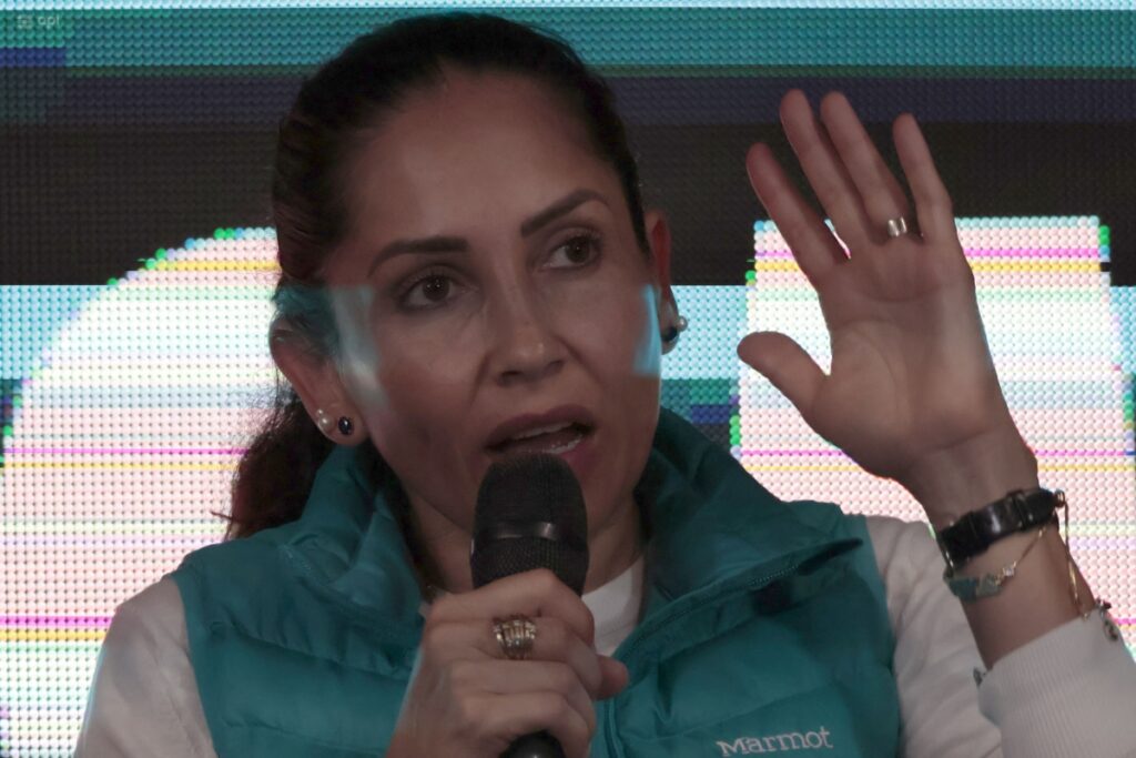 Luisa González el pasado 9 de febrero luego de las elecciones 2025.