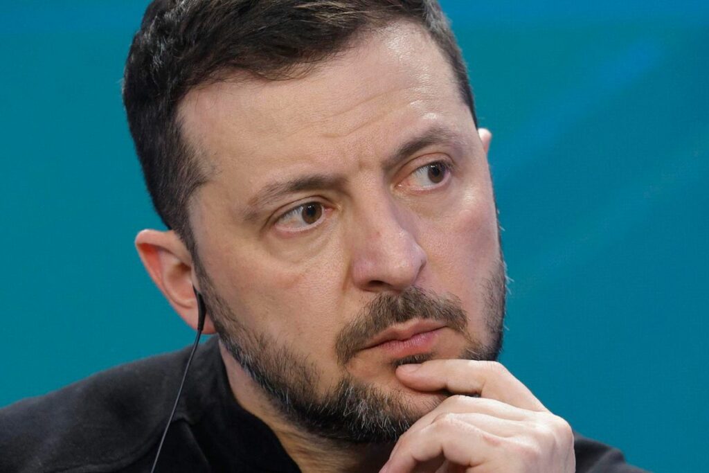 El presidente ucraniano, Volodímir Zelenski, dio una rueda de prensa en Kiev.