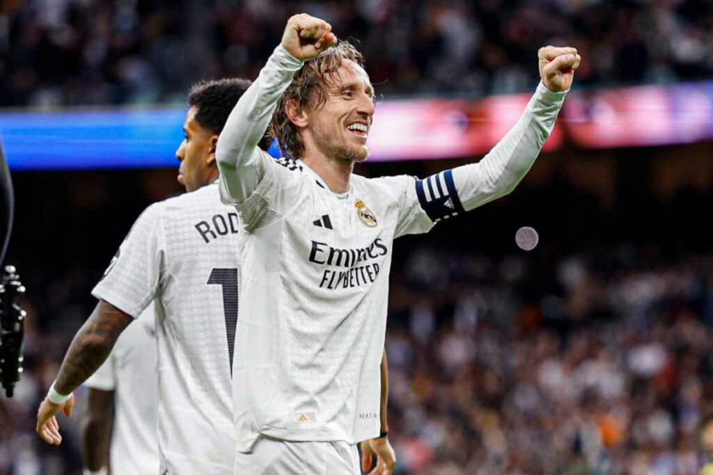 Luka Modric, volante del Real Madrid, en un partido previo a la Copa del Rey.