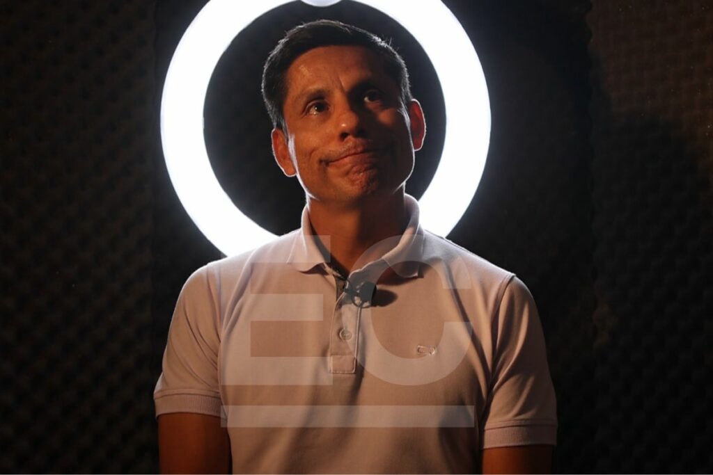 Jefferson Pérez en el Confesionario de EL COMERCIO.