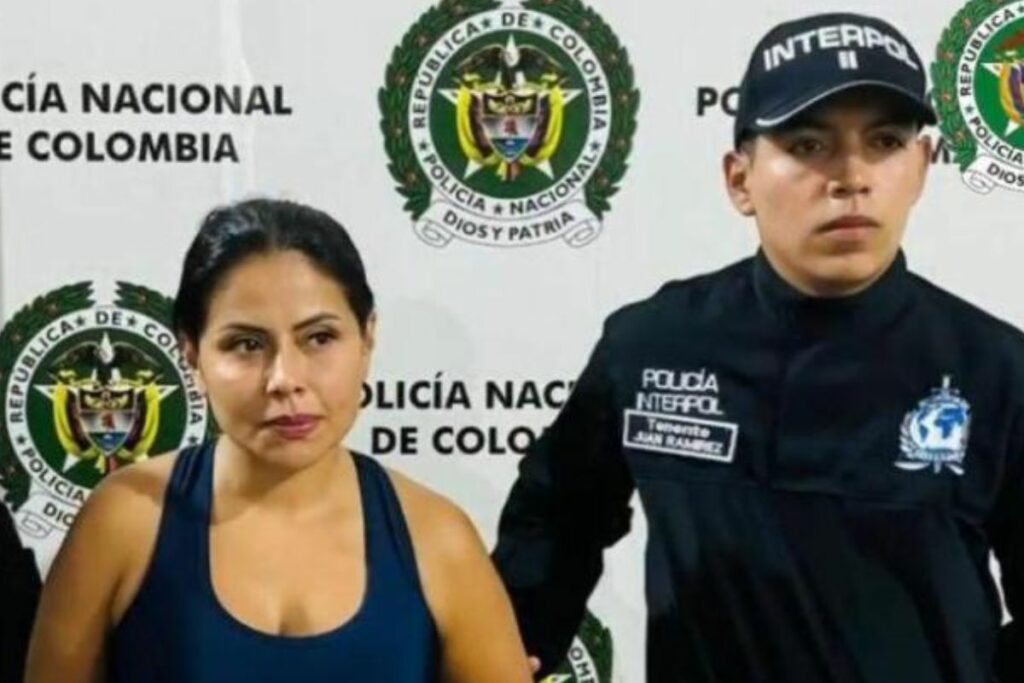 La ecuatoriana detenida en Cali tiene 43 años. Foto: Policía Nacional de Colombia