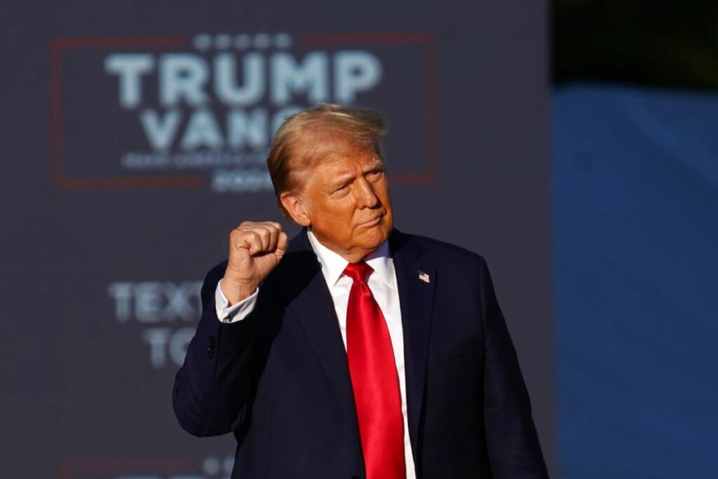 Donald Trump durante uno de sus discursos en Estados Unidos.