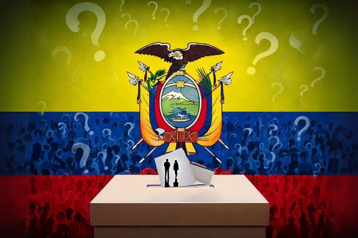 Imagen creada en Adobe Firefly con el prompt: Incertidumbre de la gente por las elecciones en Ecuador, en las que se elegirá entre dos candidatos, un hombre y una mujer.