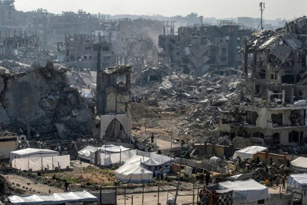 Edificios destruidos en el campo de refugiados de Jabaliya