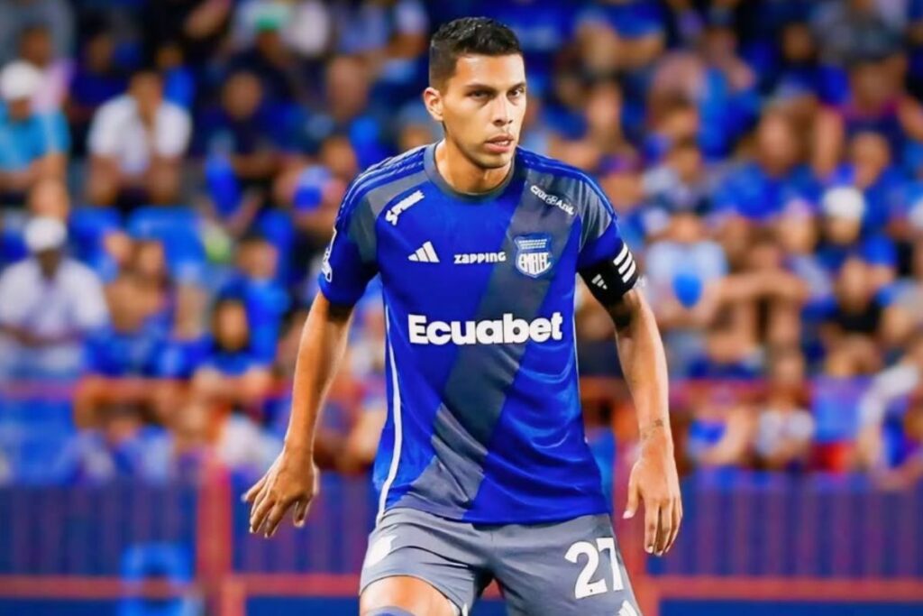 Luis Fernando León, capitán de Emelec, en la temporada 2024.