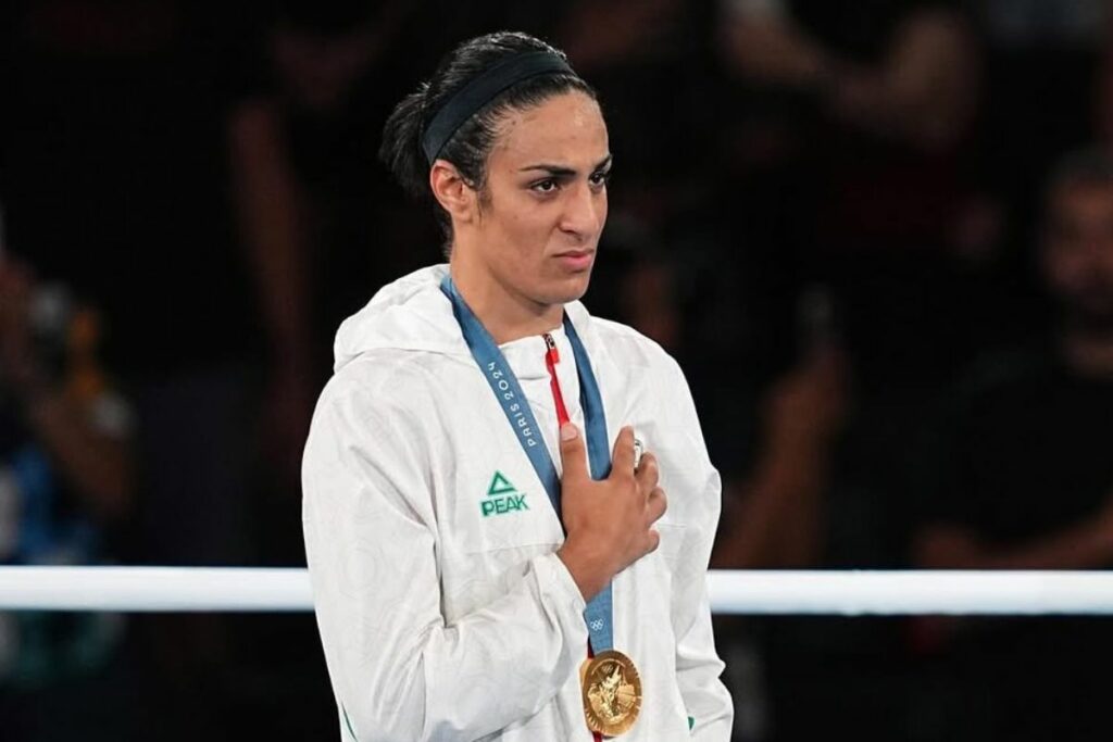 Imane Khelif durante su participación en los Juegos Olímpicos de Paris 2024.