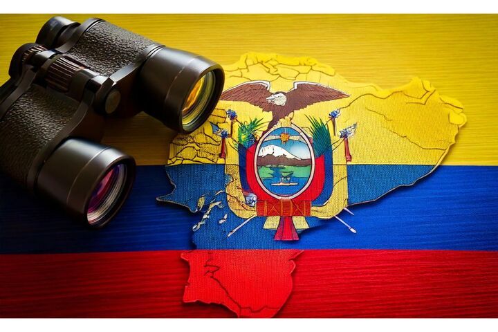 Imagen creada en Adobe Firefly para graficar los temas que están en juego en Ecuador, en estas elecciones presidenciales 2025.