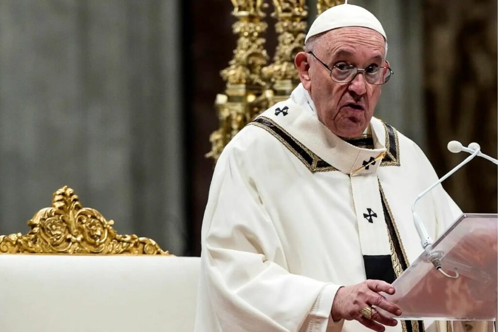 El papa Francisco, en una misa en Roma.
