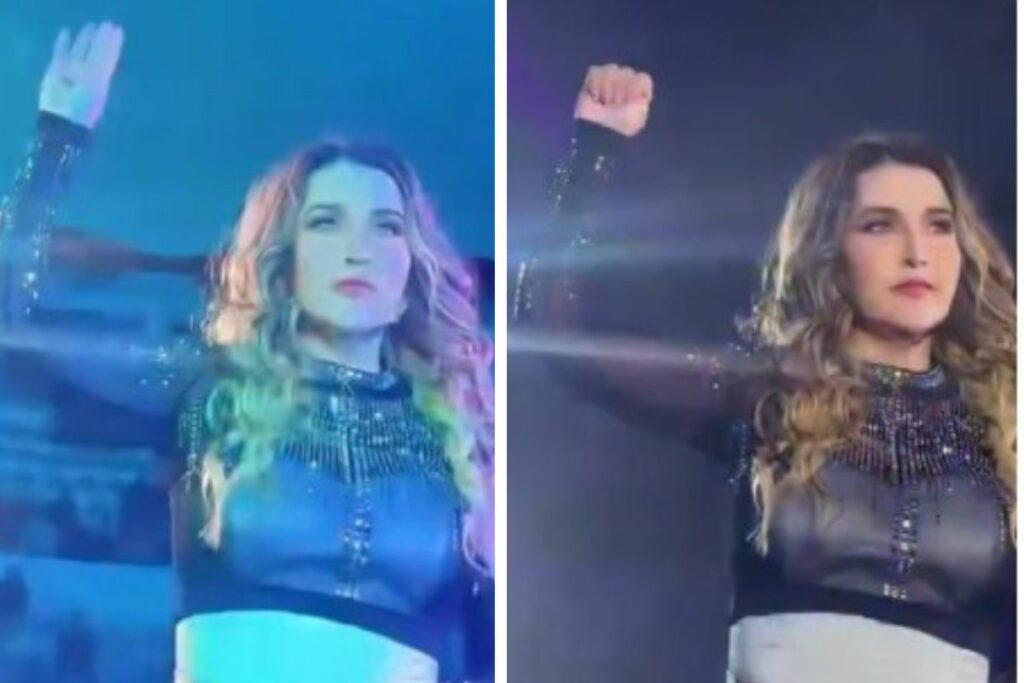 Alicia Villarreal en el concierto en Michoacán.