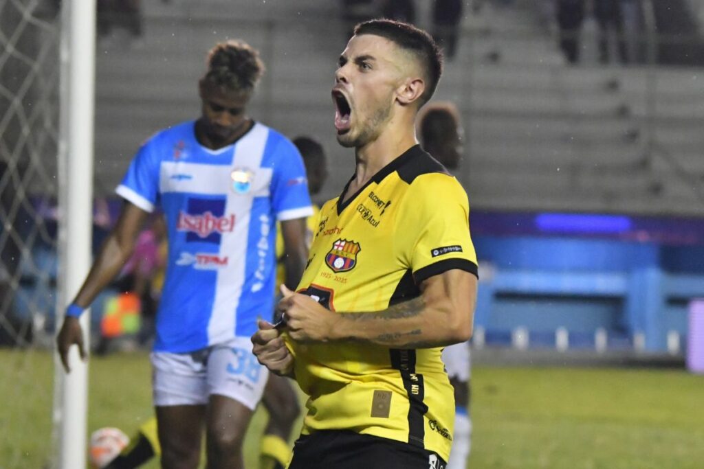 Joaquín Valiente fue una de las figuras de Barcelona SC en la victoria ante Manta en el Jocay.