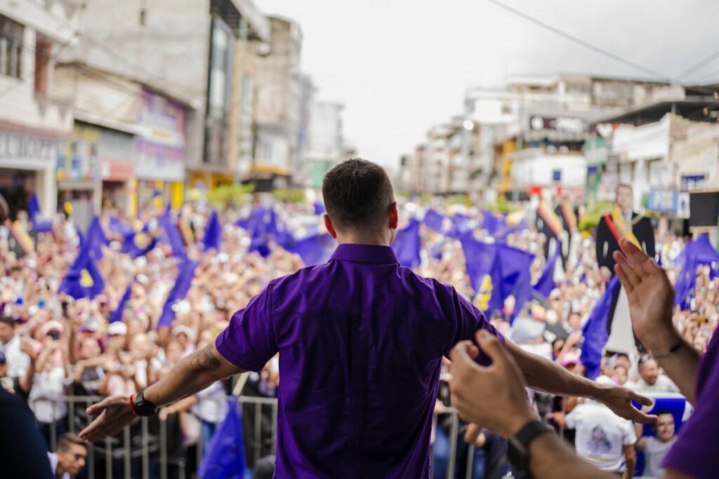 Daniel Noboa en campaña.