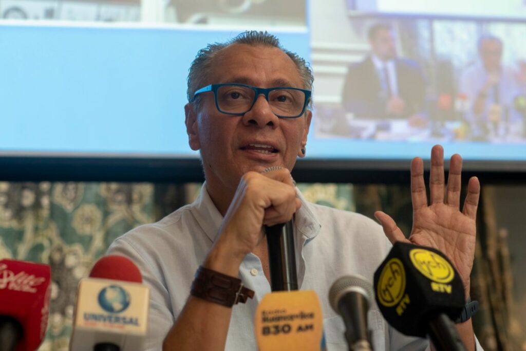 Foto de archivo de Jorge Glass en agosto de 2023 en una rueda de prensa.