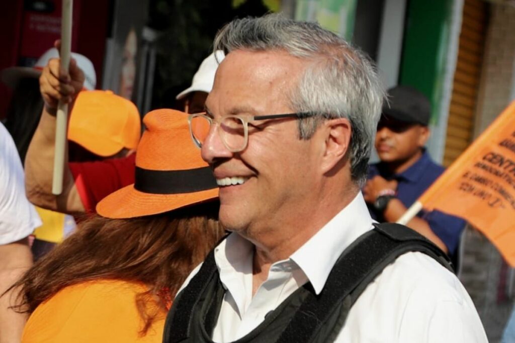 Jimmy Jairala, candidato a la presidencia de Ecuador por el movimiento Centro Democrático.