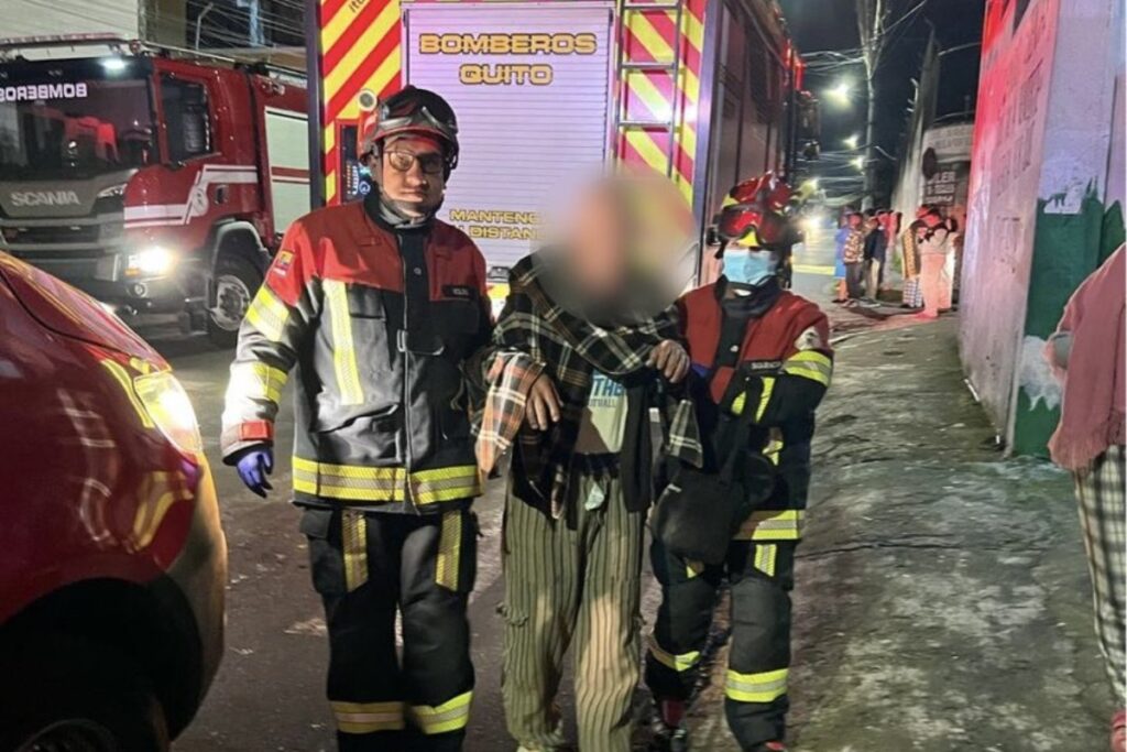 Los Bomberos de Quito atendieron la emergencia.