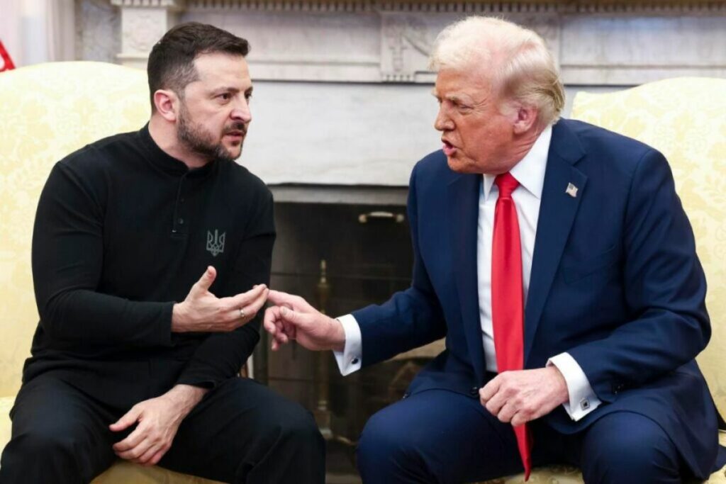 El presidente de Ucrania, Volodimir Zelenski, y el mandatario de Estados Unidos, Donald Trump. • Foto: EFE