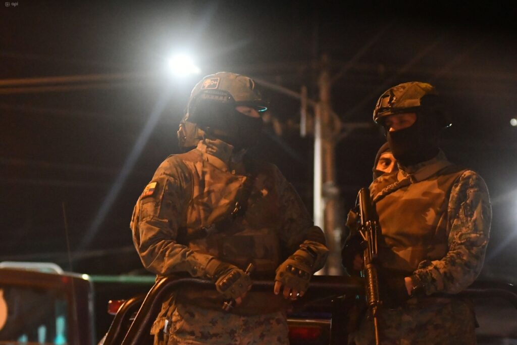 Operativos de control de las Fuerzas Armadas, previo a la culminación del Estado de Excepción el pasado abril de 2024.