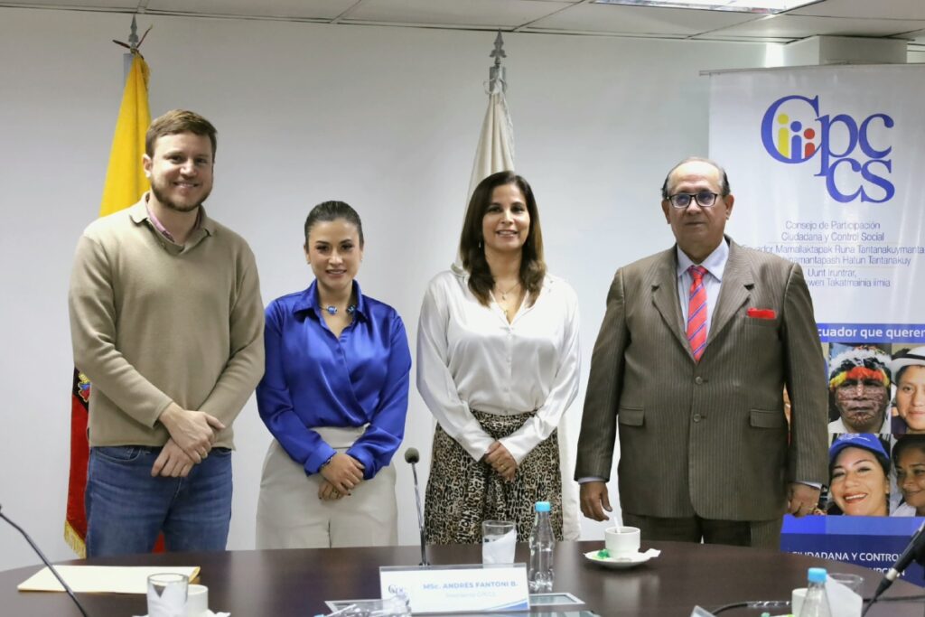 Exconsejeros del Cpccs el pasado 22 de enero de 2025.