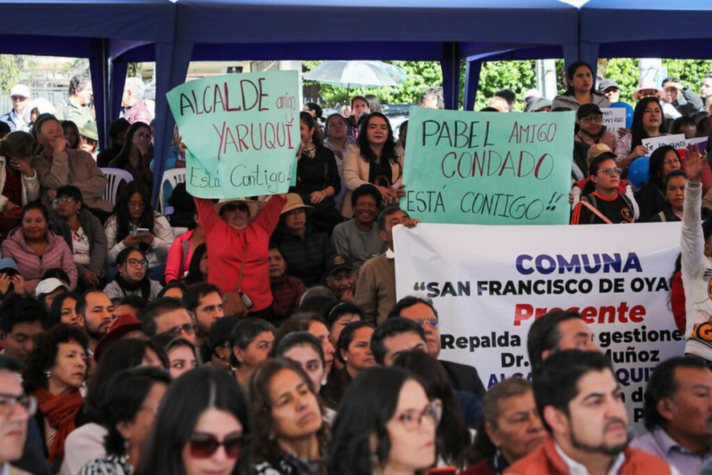 El Alcalde de Quito recibió el respaldo de barrios y mercados de Quito.