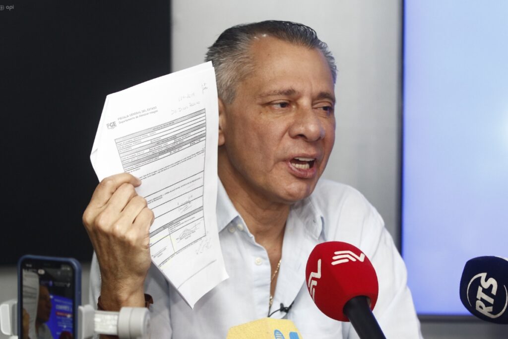 El expresidente de la república, Jorge Glas, ofreció una rueda de prensa el pasado 26 de octubre de 2023.