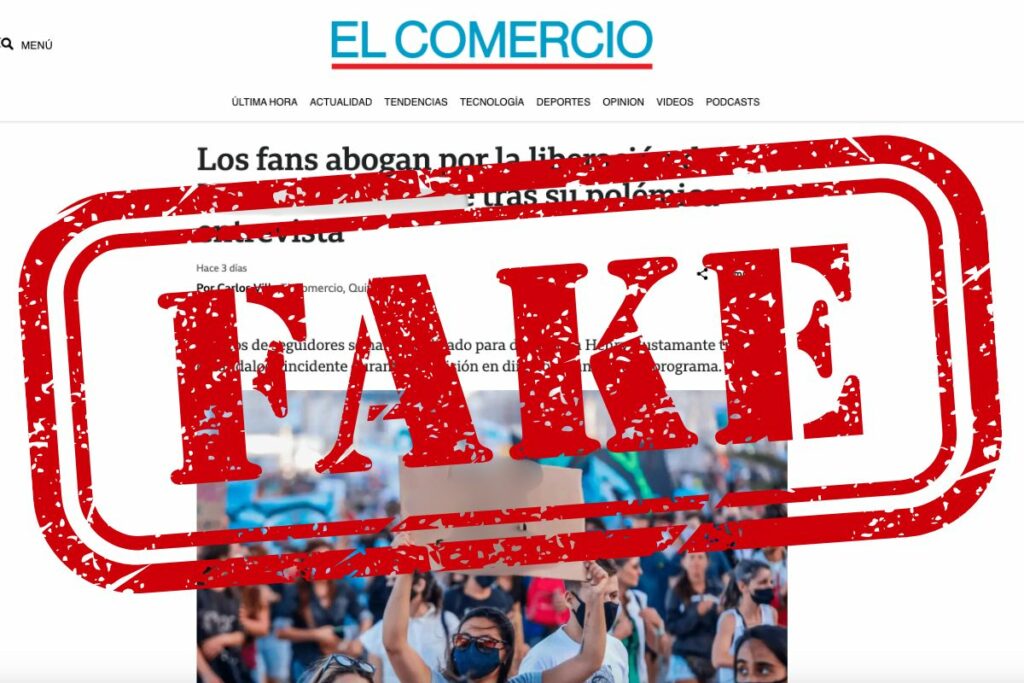 Información falsa con logos de medios circulan en redes sociales para confundir al elector y manipular la verdad.