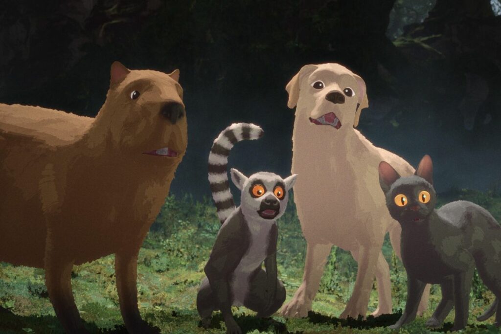Elenco de la película 'Flow', ganadora del Oscar 2025.