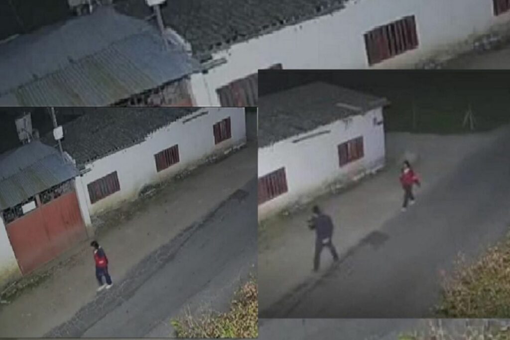 Cámaras de seguridad del sector captaron a la niña de 15 años.