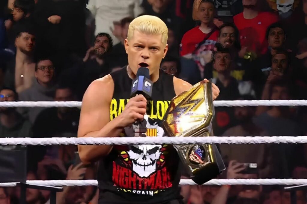 Cody Rhodes durante su 'performance' en SmackDown, este viernes