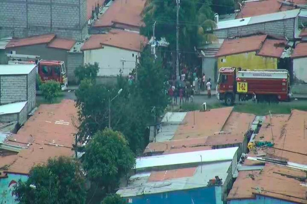 La explosión se registró en Socio Vivienda 2, en Nueva Prosperina